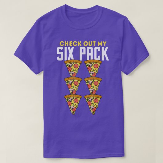 Bekijk mijn Si Pack Pizza grappige Gym T-shirt (Design voorkant)