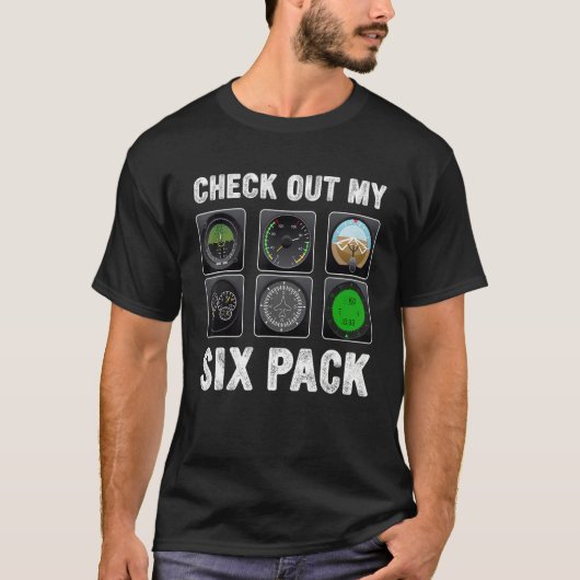 Bekijk mijn Six Pack Airplane Gymer Aviation Day T-shirt (Voorkant)