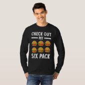 Bekijk mijn Six Pack Burger Cheeseburger Graphic T-shirt (Voorkant volledig)