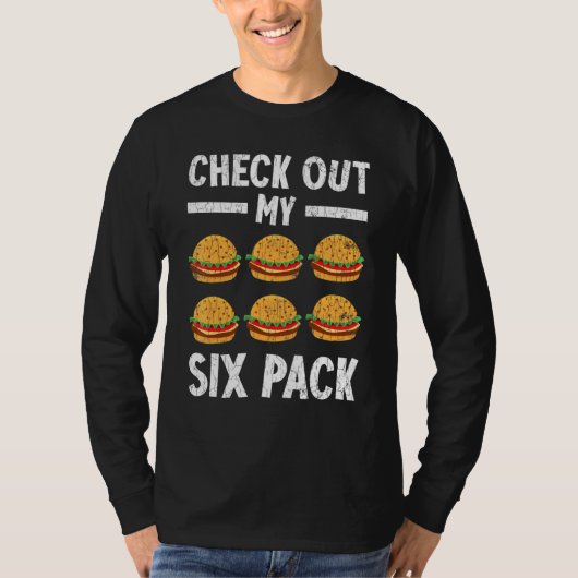 Bekijk mijn Six Pack Burger Cheeseburger Graphic T-shirt (Voorkant)