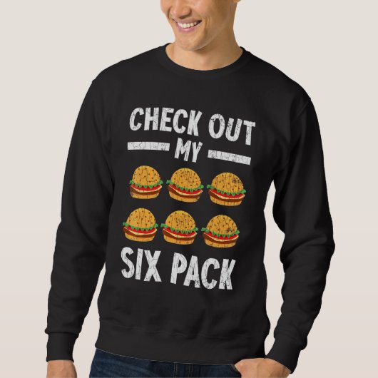 Bekijk mijn Six Pack Burger Cheeseburger Graphic Trui (Voorkant)