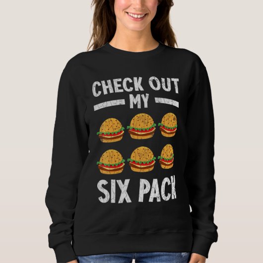 Bekijk mijn Six Pack Burger Cheeseburger Graphic Trui (Voorkant)