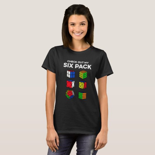 Bekijk mijn Six Pack Competitive Speed Cubing T-shirt (Voorkant volledig)