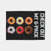 Bekijk mijn Six Pack Donut Gym Humor T-shirt Funny Fleece Deken (Voorkant (Horizontaal))