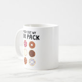 Bekijk mijn 'Six Pack Funny Donut Fitness' Koffiemok (Voorkant links)