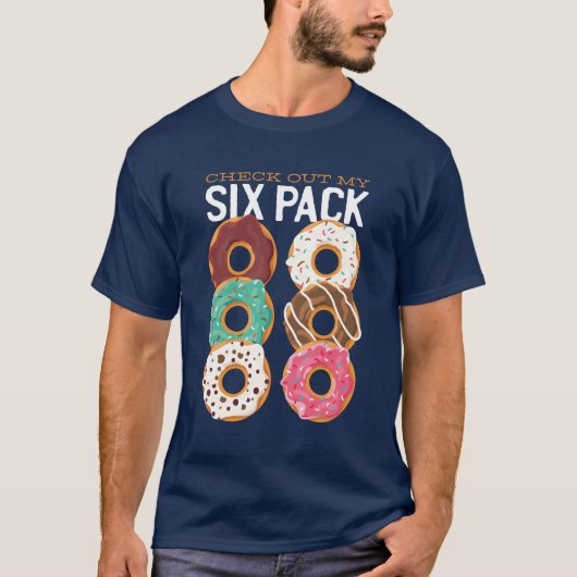 Bekijk mijn Six Pack Funny Donuts Fitness Gym T-shirt (Voorkant)