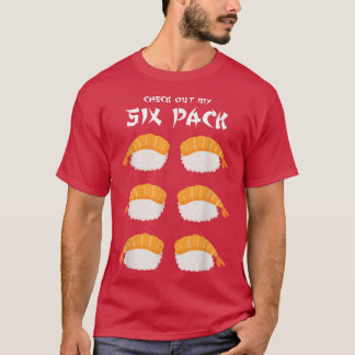 Bekijk mijn Six Pack Funny Sushi Lover Food Pun T-shirt