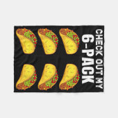 Bekijk mijn Six Pack Funny Taco Boxing Cinco De M Fleece Deken (Voorkant (Horizontaal))