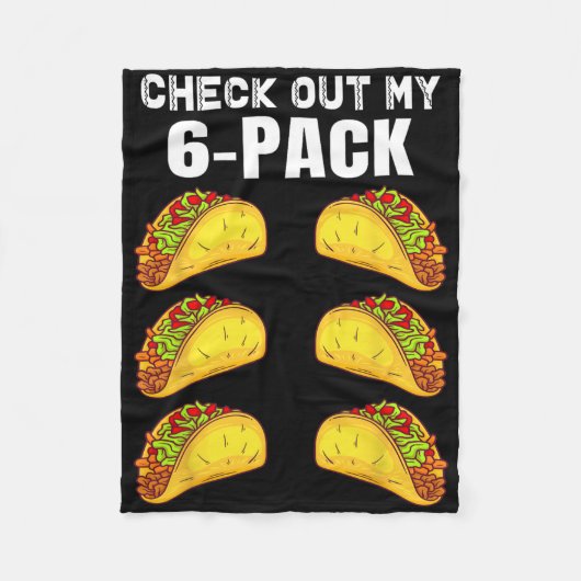 Bekijk mijn Six Pack Funny Taco Boxing Cinco De M Fleece Deken (Voorkant)