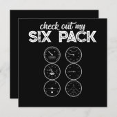 Bekijk mijn Six Pack Pilot Aviation Funny Gym Kaart (Voorkant / Achterkant)