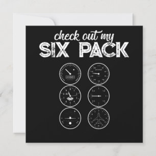 Bekijk mijn Six Pack Pilot Aviation Funny Gym Kaart