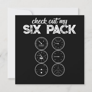 Bekijk mijn Six Pack Pilot Aviation Funny Gym Kaart