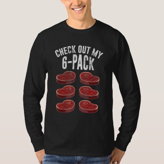 Bekijk mijn Six Pack Steak T-shirt (Voorkant)