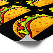 Bekijk mijn Six Pack Taco Funny Cinco de Mayo Poster (Hoek)