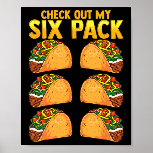 Bekijk mijn Six Pack Taco Funny Cinco de Mayo Poster