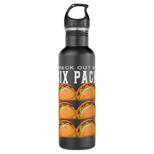 Bekijk mijn Six Pack Taco Funny Gym Waterfles (Voorkant)
