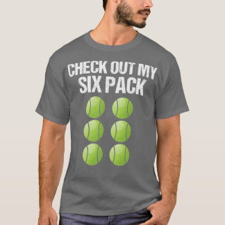 Bekijk mijn Six Pack Tennis Abs Funny Sport Gym W T-shirt