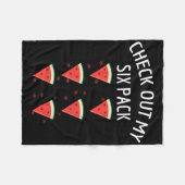 Bekijk mijn Six Pack Watermelon Fun Melon Shirt Fleece Deken (Voorkant (Horizontaal))