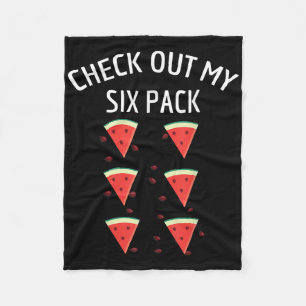 Bekijk mijn Six Pack Watermelon Fun Melon Shirt Fleece Deken