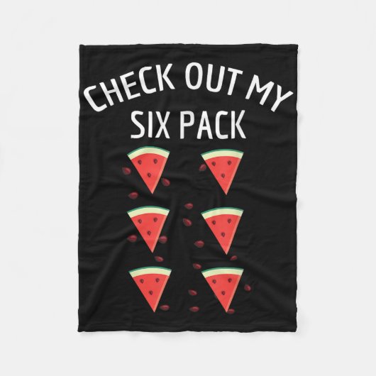 Bekijk mijn Six Pack Watermelon Fun Melon Shirt Fleece Deken (Voorkant)