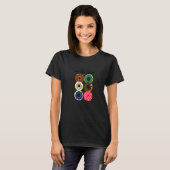 Bekijk mijn sixpack donut deegrol  Donut T-shirt (Voorkant volledig)