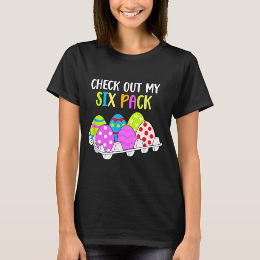 Bekijk mijn sixpack Funny Pasen ei Abs Workout T-shirt (Voorkant)