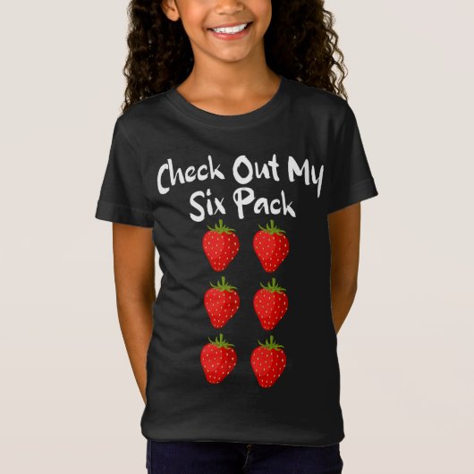 Bekijk mijn sixpack grappige aardbei sarcastisch t-shirt (Voorkant)