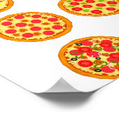 Bekijk mijn sixpack grappige pizza _1  poster (Hoek)