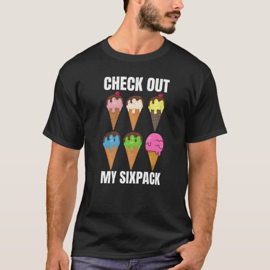 Bekijk mijn Sixpack Ice Cream Sorbet Popsicle Moc T-shirt (Voorkant)