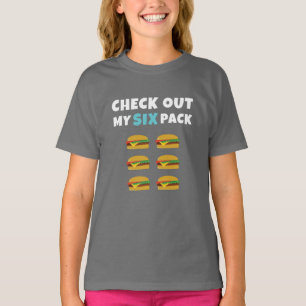 Bekijk mijn sixpack... van hamburgers t-shirt