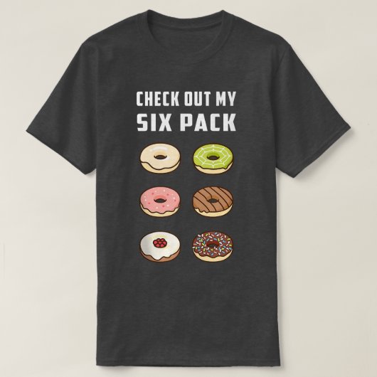 Bekijk mijn zes-pak Donut Funny Gym Workout Reso T-shirt (Design voorkant)