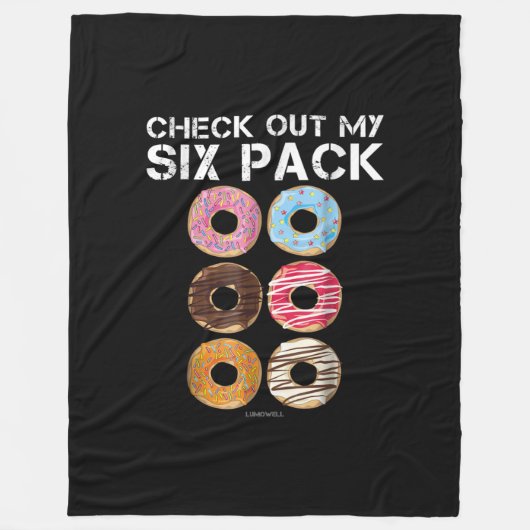 Bekijk mijn zes-pak donut - grappige gym fleece deken (Voorkant)