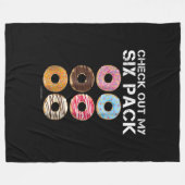 Bekijk mijn zes-pak donut - grappige gym fleece deken (Voorkant (Horizontaal))