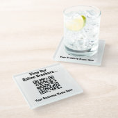 Bekijk online brochure via QR-code Glazen Onderzetter (Schuin)