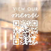 Bekijk onze menu QR-code menu Raamsticker (Vel 2)
