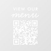 Bekijk onze menubord QR-code menu Raamsticker (Vel)