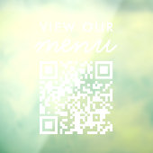 Bekijk onze menucode QR-code menu Raamsticker (Vel 3)