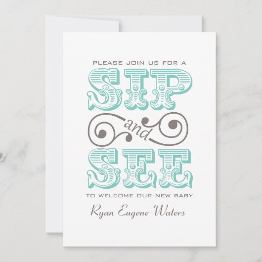 Bekijk onze nieuwe baby en bekijk deze kaart (Voorkant)