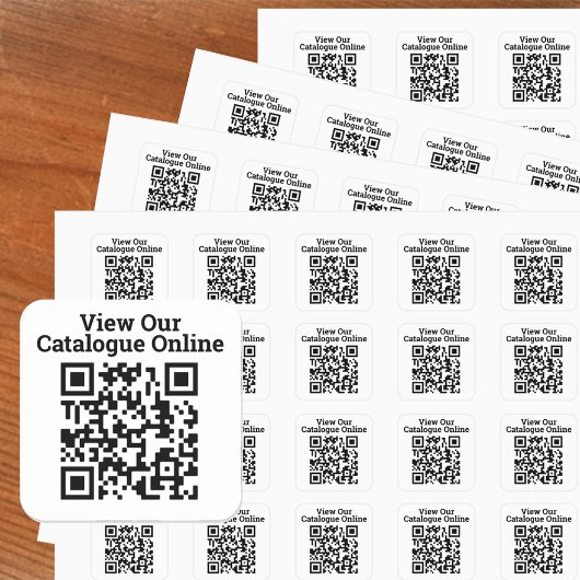 Bekijk onze online catalogus QR-codeontwerp Vierkante Sticker