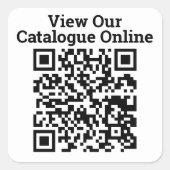 Bekijk onze online catalogus QR-codeontwerp Vierkante Sticker (Voorkant)