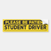 BEKIJK PATIËNTENSTUDENBESTUURDER VOOR NIEUW BESTUU BUMPERSTICKER (Voorkant)