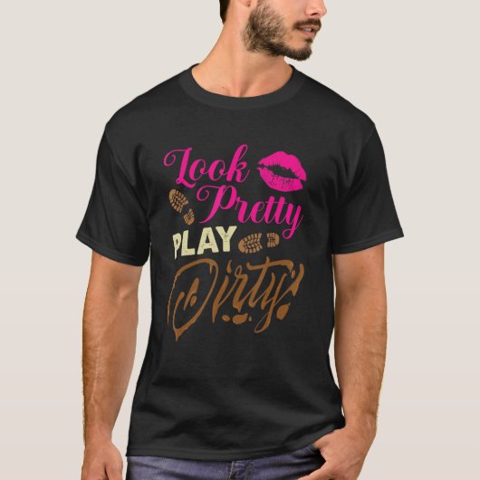 Bekijk  Play Dirty Team Girls Atv Off Roading  T-shirt (Voorkant)