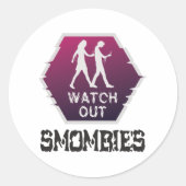 Bekijk Smombies Ronde Sticker (Voorkant)
