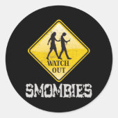 Bekijk Smombies Ronde Sticker (Voorkant)