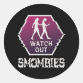 Bekijk Smombies Ronde Sticker (Voorkant)