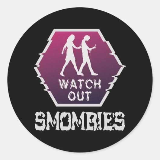 Bekijk Smombies Ronde Sticker (Voorkant)