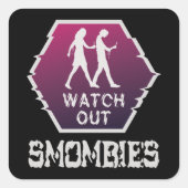 Bekijk Smombies Vierkante Sticker (Voorkant)