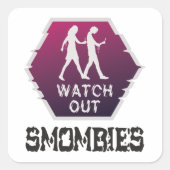 Bekijk Smombies Vierkante Sticker (Voorkant)
