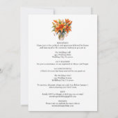 BEKIJK TERUG All-in-One Tiger Lily Wedding Invitat Kaart (Achterkant)