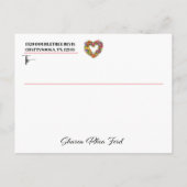 Bekijk terug - Floral Heart Briefkaart (Achterkant)